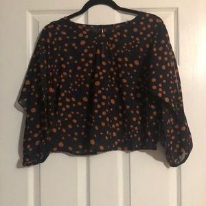 Dressy Top Cropped Navy never Worn 🌟